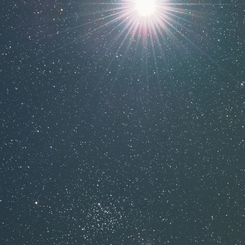 金星とＭ３５（散開星団）