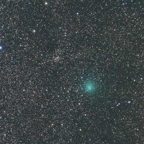 ８月１０日のアトラス彗星（C/２０２３ Ｅ１）とＮＧＣ７０８６