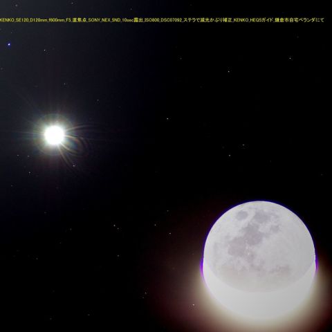 月と金星の接近