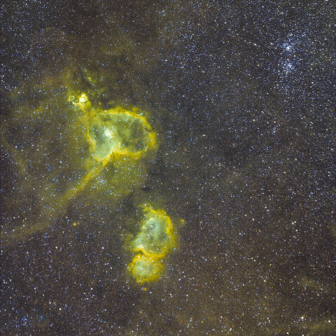 ハート＆ソウル星雲と二重星団