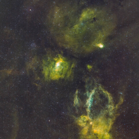 ケフェウス座の散光星雲、NGC7635etc
