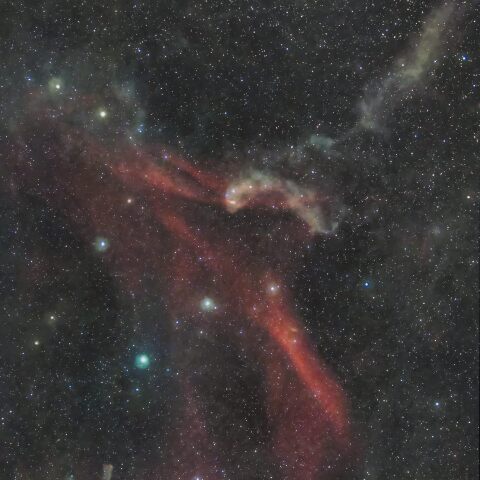 ツイン鏡筒でトカゲ座の鷹の爪星雲