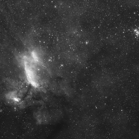NGC6231散開星団 (Baby Scorpion Cluster)と散光星雲（名称不明）