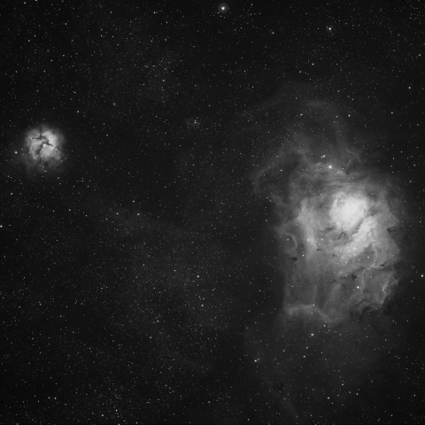 干潟星雲と 三裂星雲