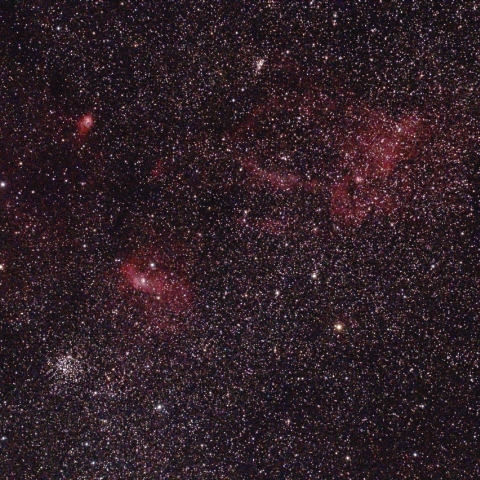 M52、バブル星雲、クワガタ星雲