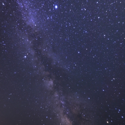八幡岳から望む夏の天の川