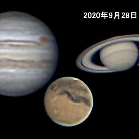 9月28日の3惑星