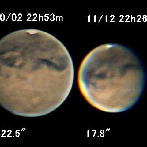 40日前の火星との比較