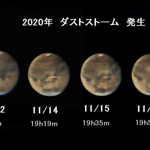 ダストストーム発生の火星