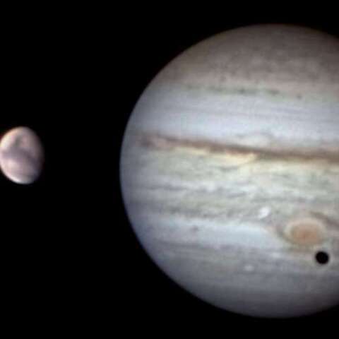 7月26日の木星と火星