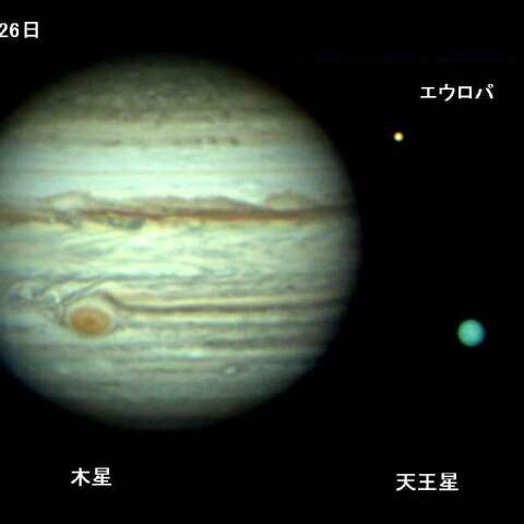 9月26日の木星と天王星と火星