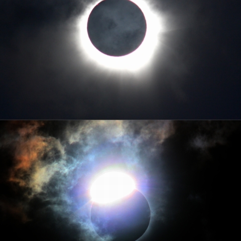 世界遺産で見た皆既日食