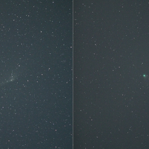 同一夜の2彗星