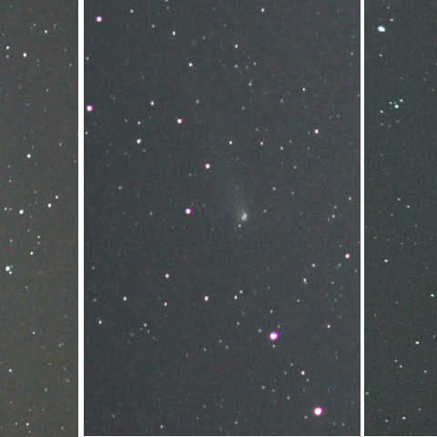 同一夜の3彗星―左から29P　81P　C/2007Q3