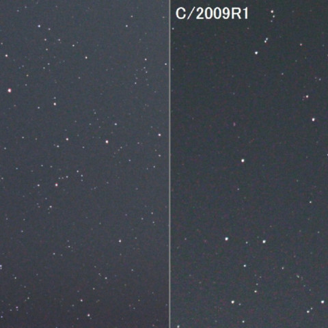 同一夜の二つのマックノート彗星