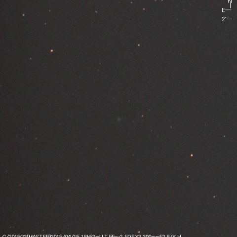 東天低空のC/2015G2 MASTER彗星