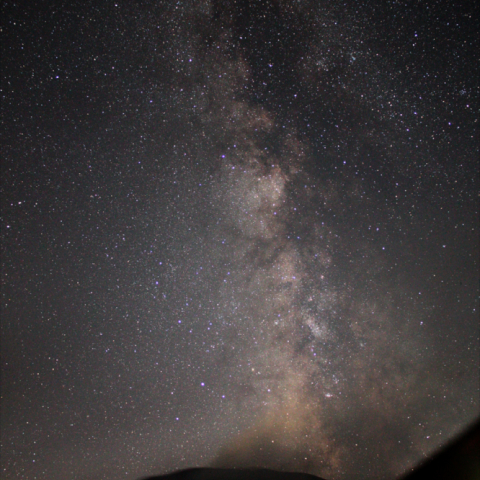 浅間山、燃え立つ夏の銀河