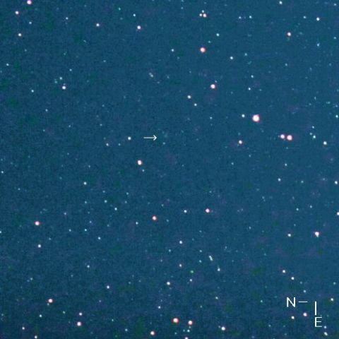 薄明に輝く27Pクロムメリン彗星