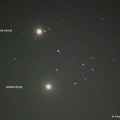 金星と昴の会合　2日間