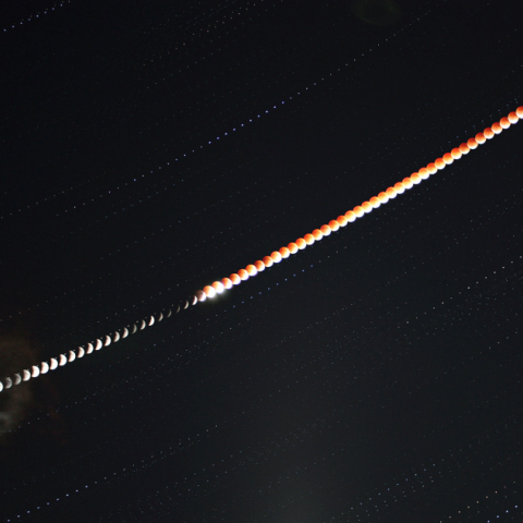 月食　2分おきの変化