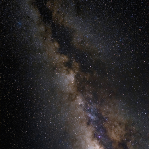 わし座からいて座にかけての天の川