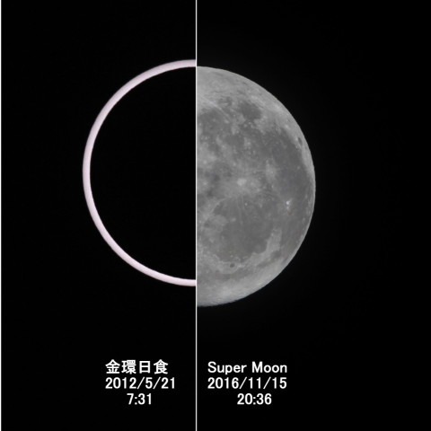 金環日食とスーパームーン
