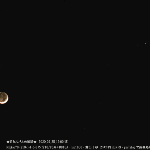 ★月とスバルの接近★