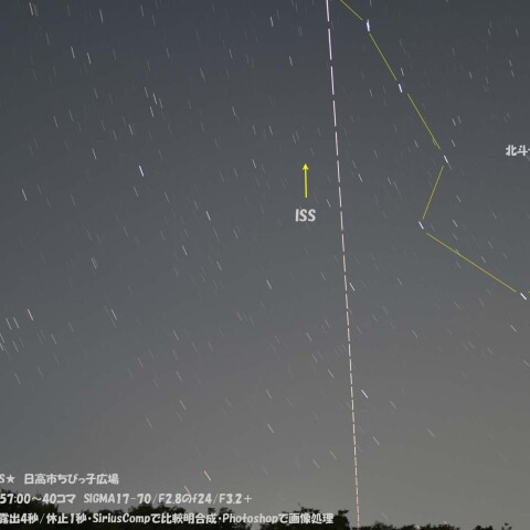 ★垂直上昇するISS★