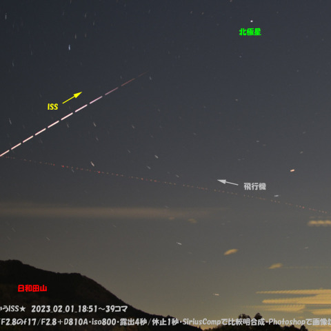 ★北極星に向かうISS★