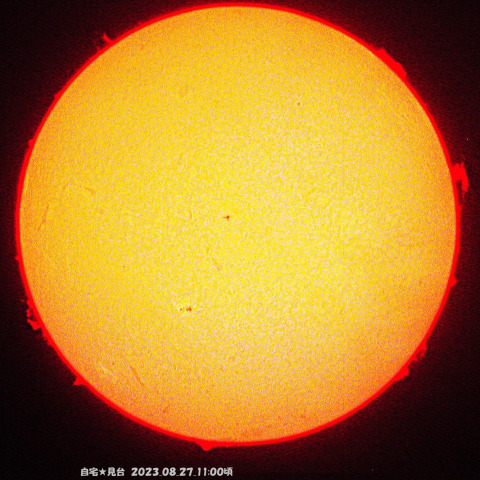 ★雲間からのHα太陽★