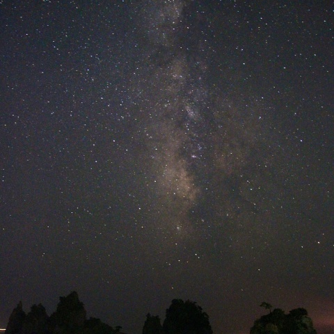 蓑掛け岩の天の川