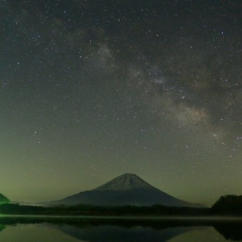 富士山と天の川
