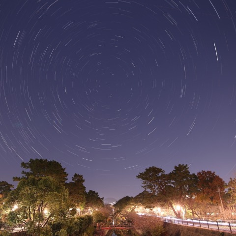 西宮の北天景色