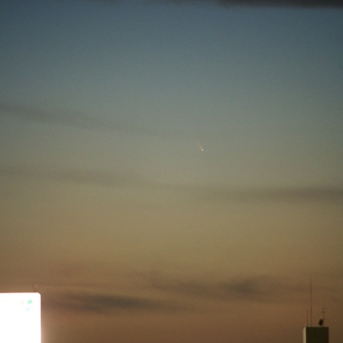 夕空のパンスターズ彗星