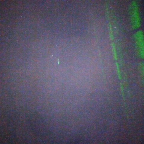 地球観測衛星 ICESat-2から照射されるレーザー光（雲あり）