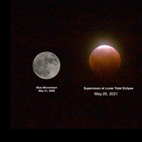 Blue MicroMoon 2026 vs SuperMoon at Total Eclipse 2021