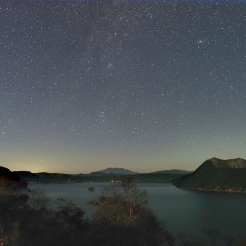 9/17　月齢5.4下　摩周湖上空星雲星団