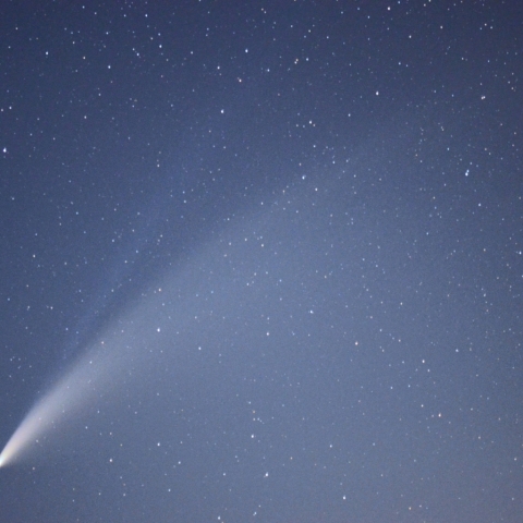 ネオワイズ彗星 北海道上ノ国町