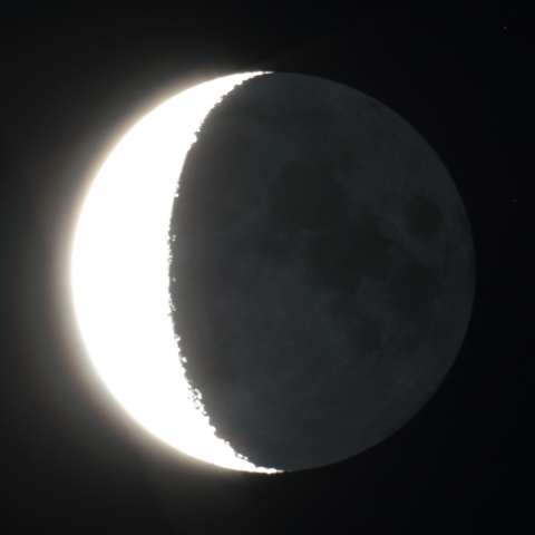 月齢24.4 地球照