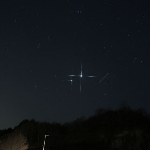 宵の金星と木星の接近