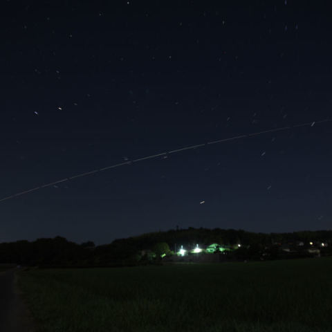 北天低くISSの通過