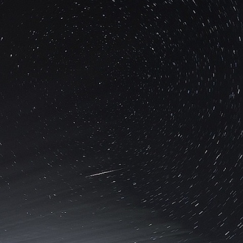 利尻でのペルセウス座流星群