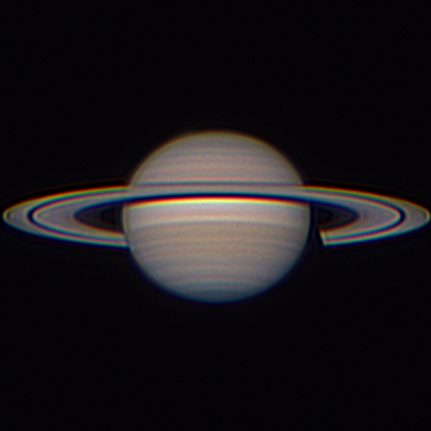 8月7日未明の土星
