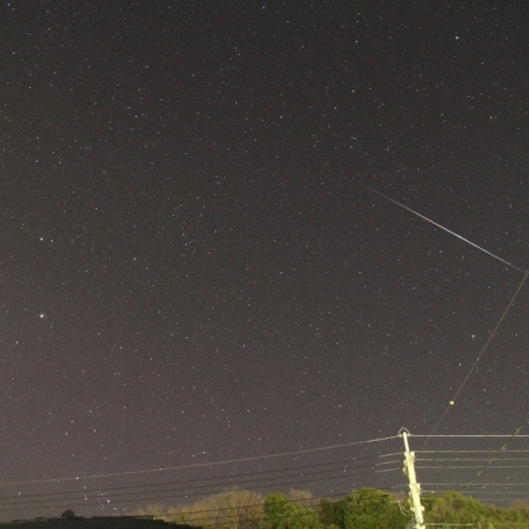 北天のふたご座流星群
