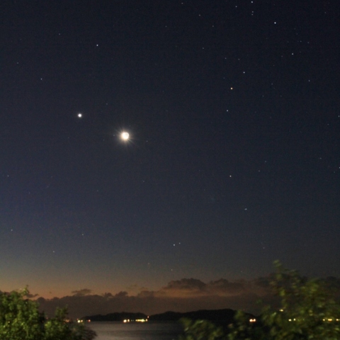 月、金星、さそり座