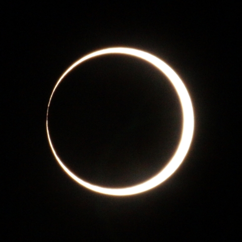 金環日食終了の瞬間