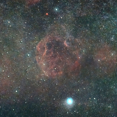 2023/11/9のSh2-240（スパゲティ―星雲周辺）