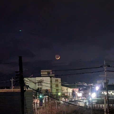 2/11の月齢２の月！