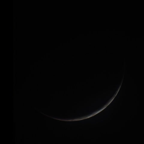 4/10の月（月齢2）