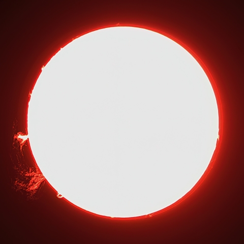 4/19の太陽（Hα、眩しさ注意！）